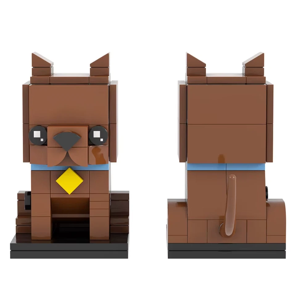 MOOXI Cartoon Series 95Pcs MOC Bricks Animal Scooed Doo Dog Brickheaded Figures
