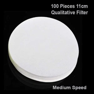 100 Pcs 11cm Medium Speed Qualitative Filter Paper Filtration Laboratory Supply - Picture 1 of 1