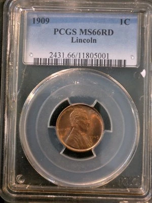 1909 - P  Lincoln PCGS MS-66 RED RD (Notvdb) (Internal Code 666) - Image 1 of 4