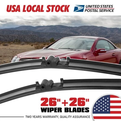 26"+26" All season Front Wiper Blades For 2003-2008 Mercedes-Benz SL55 AMG - Image 1 of 4