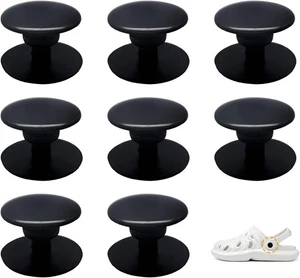 8 Sets Replacement Rivets for Croc Shoes, Parts Buttons 8, Black  - Picture 1 of 5