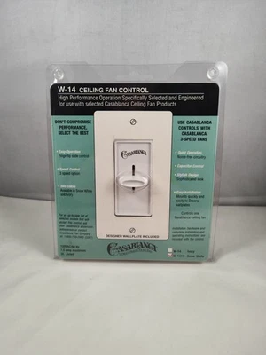 Casablanca Ceiling Fan Wall Control W-14 W14 Snow White New Genuine OEM - Image 1 of 4