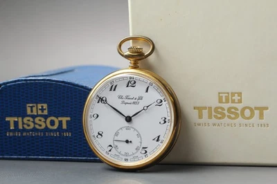 [Near MINT / Box] Vintage Chs.Tissot & Fils Depuis 1853 Manual Wind Pocket Watch - Image 1 of 4