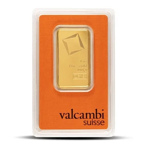 1 oz Valcambi Gold Bar (New w/ Assay) - Picture 1 of 2