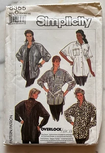 Vintage Simplicity 8355 Misses Loose Fitting Shirt Pattern Size 12-14-16 Uncut - Picture 1 of 8