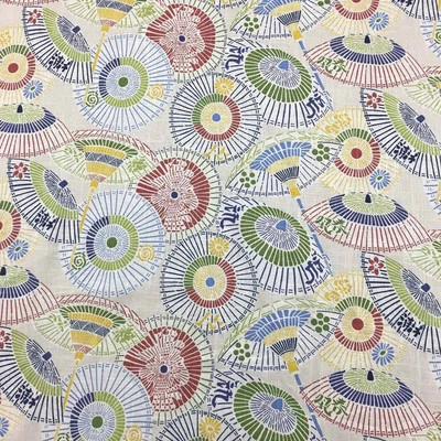 Duralee April Duchas Paraguas Escritura China Lino Cortinas Tela 63"x53" Foto 1 de 3