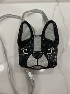 Justice Glitter Frenchie Dog Purse