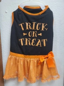 Martha Stewart Pets Halloween TRICK OR TREAT Dress Large  - New - Picture 1 of 3