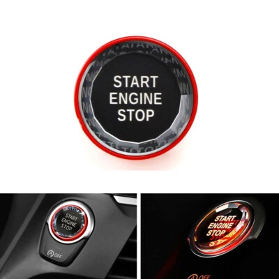 Red Crystal Car ENGINE START STOP Button Cover Decor for BMW E E90 E91 E92 E93 - Image 1 of 4