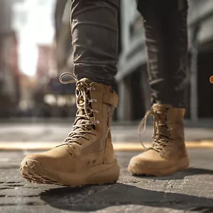 Men's Military Boots Tactical Boots 8 inches Hiking Outdoor Combat Boots US Size - Picture 1 of 19
