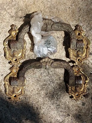 PAIRE DE POIGNEES PIANO  XIXème STYLE LOUIS XVI, L.PINET, bronze - Photo 1/3