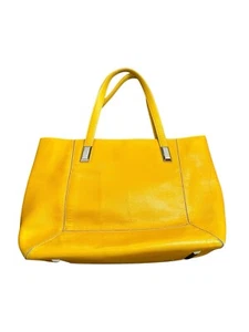 Rara borsa a mano in pelle italiana marca Schedoni Luxury "Ferrari Yellow" - Foto 1 di 17