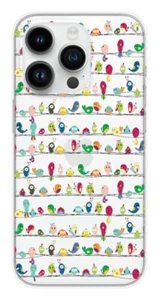 Coque en silicone imprimée compatible Apple iPhone 14 Pro Oiseaux - Picture 1 of 3