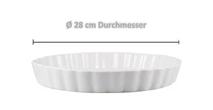 Tortebodenform Quicheform Kuchenform Backform Tarte Form Ofen Porzellan Ø 28cm - Bild 1 von 2
