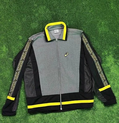 Suéter Asics Vintage Adulto Medio Cremallera Completa Gris Ligero Manga Larga... - Imagen 1 de 4