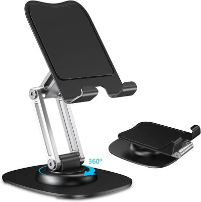 Foldable & Portable Aluminum Desktop  Cell Phone Holder Desk Stand Metal Base US - Image 1 of 4