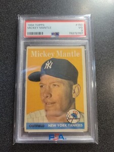 1958 Topps #150 Mickey Mantle Yankees PSA Graded 3 VG New York Yankees 