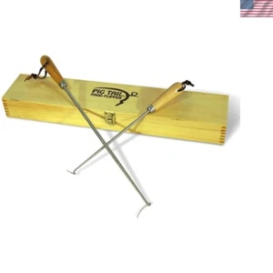 Premium Stainless Steel Pig Tail Food Flippers - Barbecue and Kitchen Essentials - Picture 1 of 3