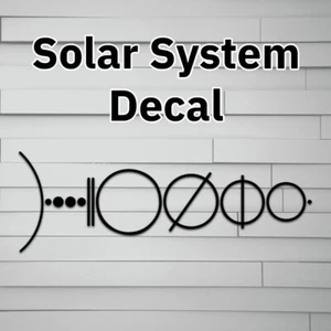 Solar System Vinyl Decal Minimalist Space Sticker NASA Laptop Macbook Waterbottl - Picture 1 of 8
