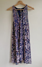 Foxiedox Dress Velvet Burnout Devore Floral Small UK 8/10 Swing Navy New Party