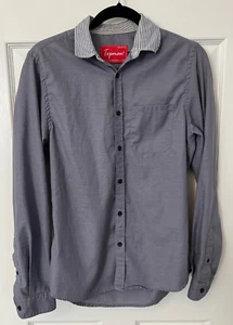 Vintage Topman Dress Shirt Casual Blue Long Sleeve Button Up Mens Size S - Picture 1 of 3