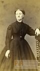 France Lille Mme Lemar Fashion Woman Old Photo Cdv Faure 1870