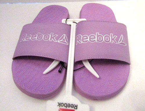 Sandali slide doppia densità orchidea nuovi con etichette REEBOK bambina taglia 3 plantare comodo