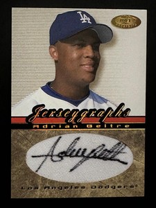 2002 Fleer Hot Prospects Jerseygraphs Adrian Beltre Auto Jersey RC Rookie