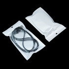 White Clear PP Packaging Bags Reclosable for Zip Plastic with Hang Hole Lock Bag