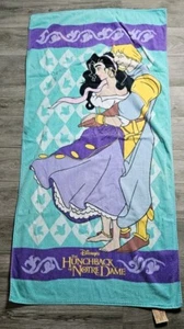 Disney The Hunchback of Notre Dame Vintage Beach Bath Towel Esmeralda Phoebus - Picture 1 of 8