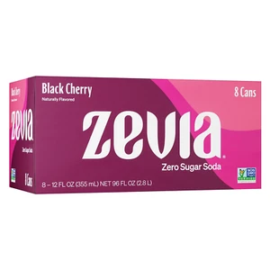 Zevia Zero Sugar Soda, Black Cherry, 12 Ounce Cans (Pack 12 Fl Oz of 8) - Picture 1 of 11