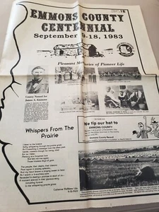 Emmons County Centennial Newspaper 1983 full of historical info in a small town. - Picture 1 of 9