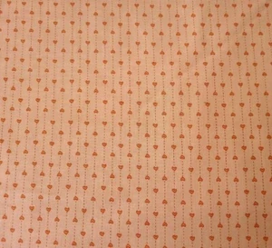Basically Hugs BTY Helen Stubbings P&B Textiles Tonal Orange Heart Stripe - Picture 1 of 3