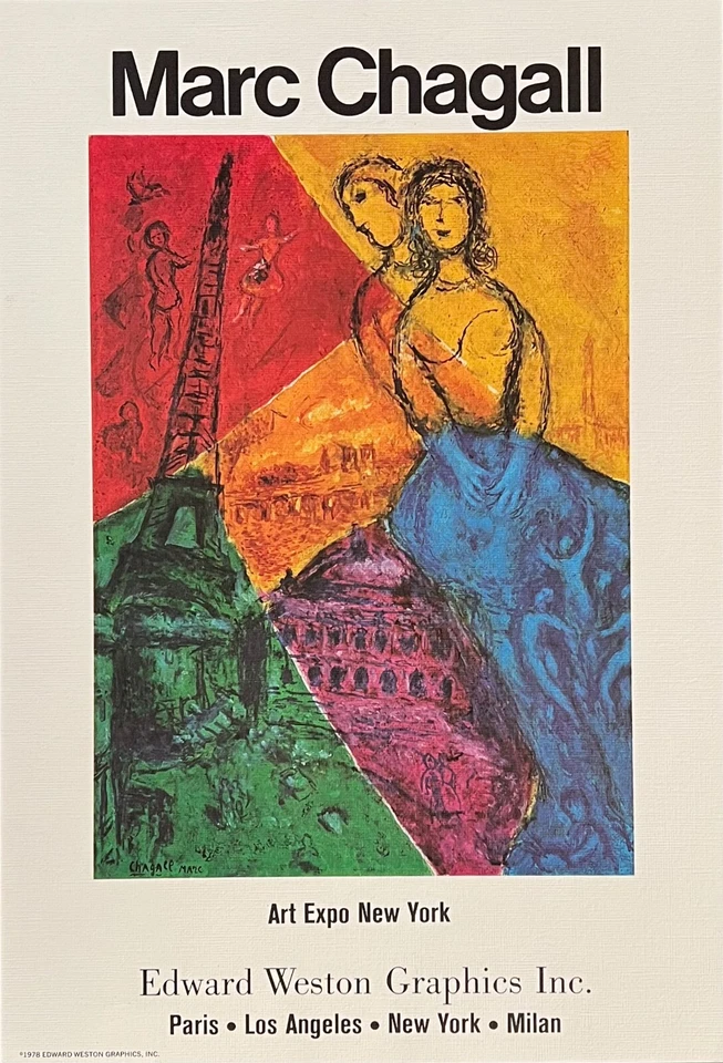 Marc Chagall, Offset Lithograph for Art Expo, New York, Edward Weston Graphics - Image 1 of 1