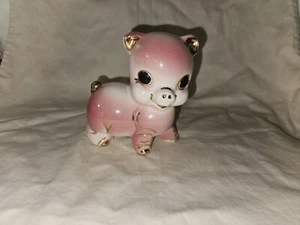 Vintage Pink And Gold Pig Figure - Picture 1 of 5