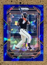2023 Panini Prizm Baseball Blue Ice Prizm Reggie Crawford #174 San Francisco