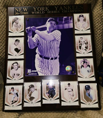 New York Yankees 26-Time World Series Champions Plaque w/ Babe Ruth & Legends - Image 1 of 3