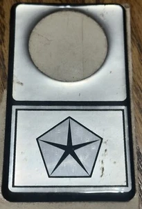 Trunk Lock Dodge Star Emblem New Old Stock Decal Red Silver Scratch Guard Accent - Picture 1 of 3