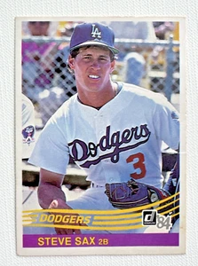 ⭐🦄 Steve Sax #104 – 1984 Donruss Los Angeles Dodgers MLB Card - Picture 1 of 2
