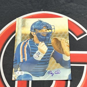 Gary Carter Signed Photo 8x10 Autograph NY Mets 1985-1989 Baseball HOF Beckett
