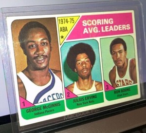 JULIUS ERVING | 1975-76 TOPPS | ABA SCORING AVG LEADERS 
