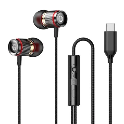 In-Ear USB-C Kopfhörer  Sport Headset BASS Für Samsung iPhone iPad Xiaomi Google - Bild 1 von 4