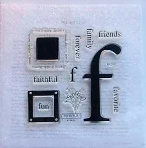Close To My Heart Solo "F" Clear Acrylic Stamps B1230 - Picture 1 of 2