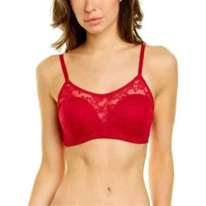 Le Mystere Stretch Lace Wireless Bra 32DDD Merlot Padded Soft Cups $64 #9132 NWT - Picture 1 of 8