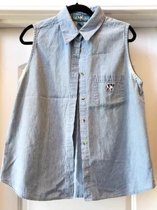 Big Dog - leichtes ärmelloses Vintage Hemd in Jeansfarbe - Large - leicht gebraucht - Bild 1 von 4