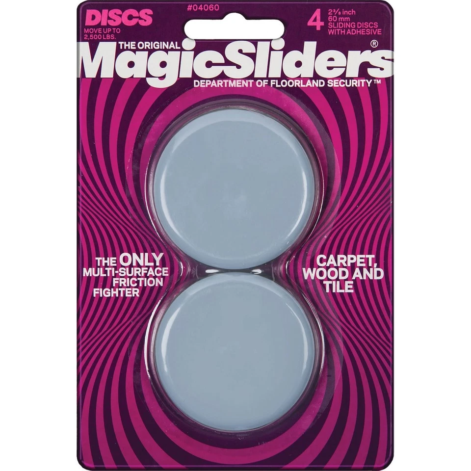 Magic Sliders 2-3/8 In. Round Adhesive Furniture Glide,(4-Pack) 04060 Pack of 5 - Image 1 of 1
