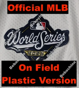 On Field Plastic MLB 2025 World Series Patch Jersey LA Dodgers Toronto Blue Jays - Picture 1 of 3