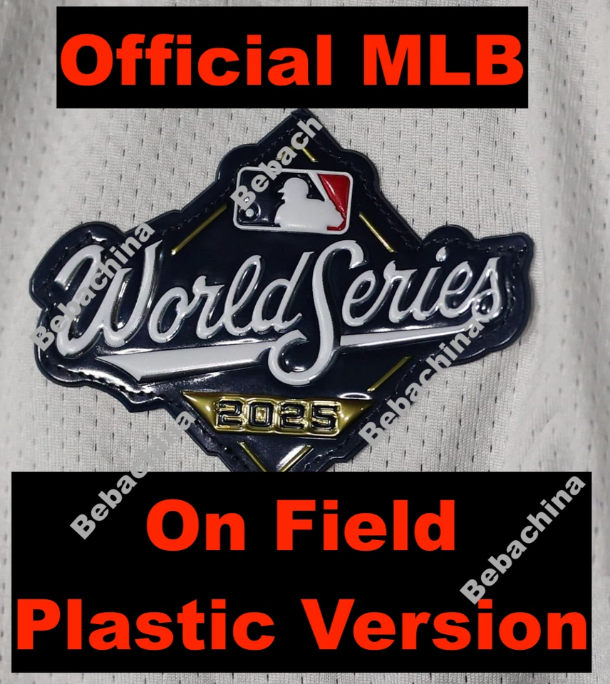 On Field Plastic MLB 2025 World Series Patch Jersey LA Dodgers Toronto Blue Jays - Image 1 of 3
