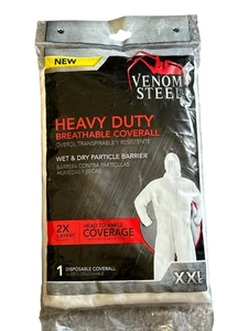 Venom Steel Heavy Duty Medline Coverall White XX-Large VENCV300XXLN - Picture 1 of 2