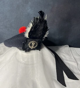 Vintage schottische Wolle Balmoral Hut/Haube. Wappen mit Motto des Robertson Clans - Bild 1 von 12